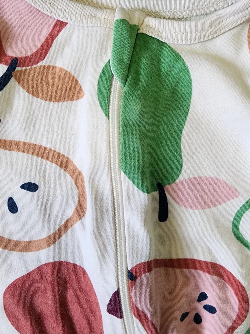 Wonder Nation Newborn 100% Cotton Footed One-Piece Pear Pajamas.